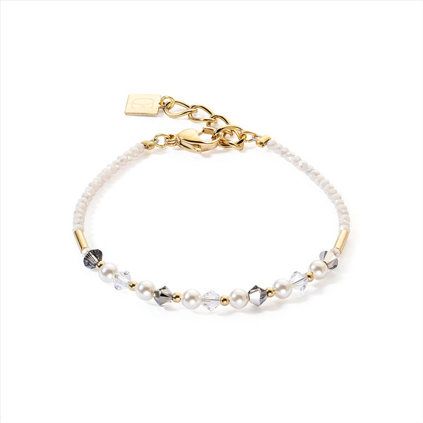 Coeur de Lion Grey Crystal Princess Pearl Bracelet