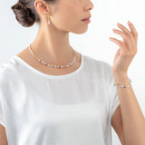 Coeur de Lion Grey Crystal Princess Pearl Bracelet