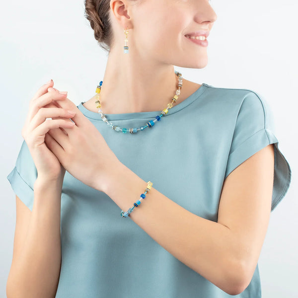 Coeur de Lion Turquoise-Yellow Iconic GeoCUBE® Bracelet