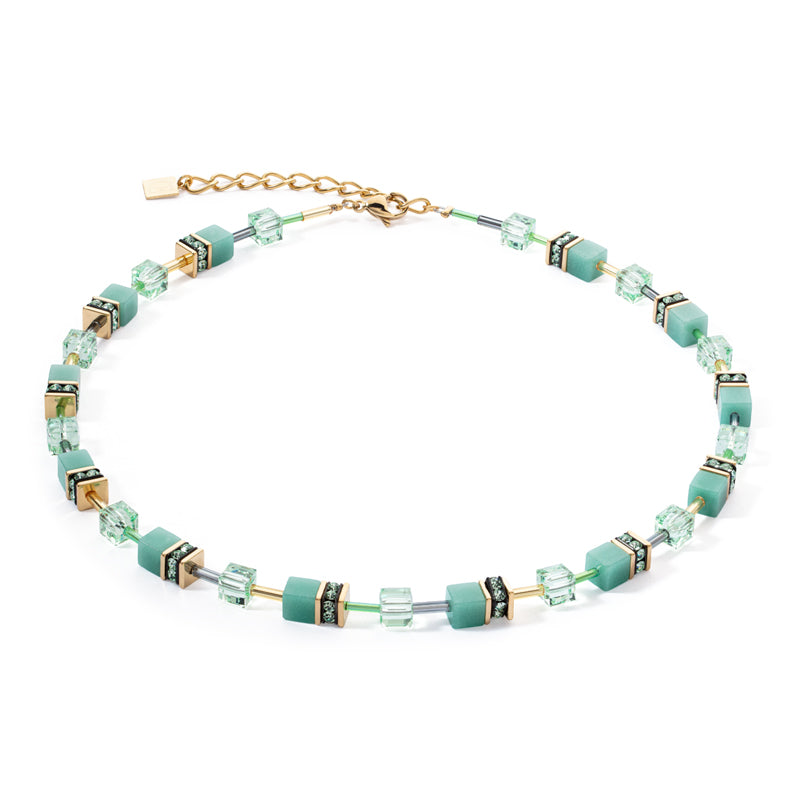 Coeur de Lion Monochromatic Green Iconic GeoCUBE® Necklace