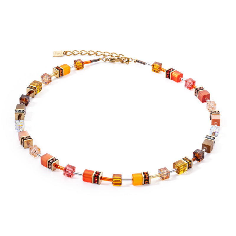 Coeur de Lion Sunset Gold Iconic GeoCUBE® Necklace