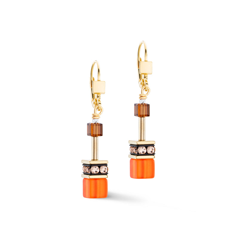 Coeur de Lion Sunset Gold Iconic GeoCUBE® Earrings