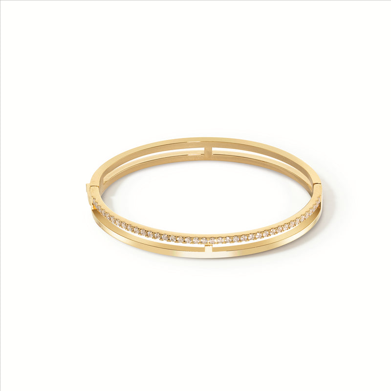 Coeur de Lion White-Gold Eternal Unity Bangle