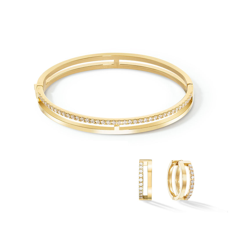 Coeur de Lion White-Gold Eternal Unity Bangle