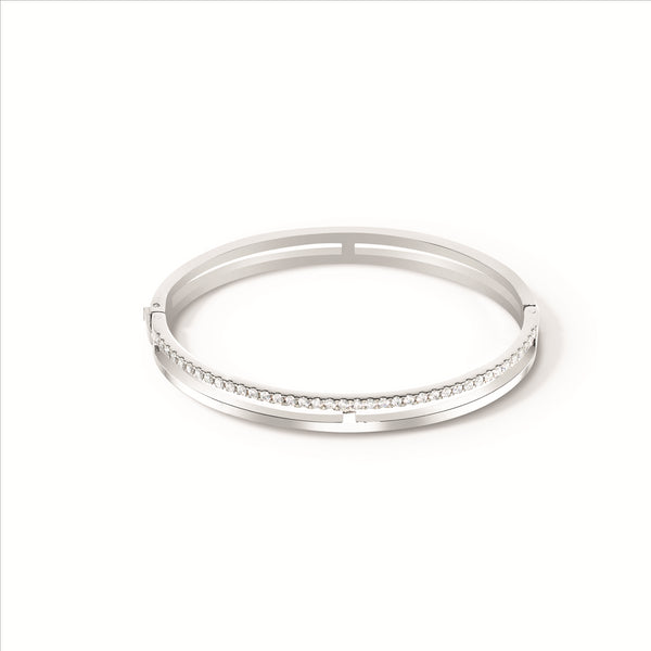 Coeur de Lion White-Silver Eternal Unity Bangle