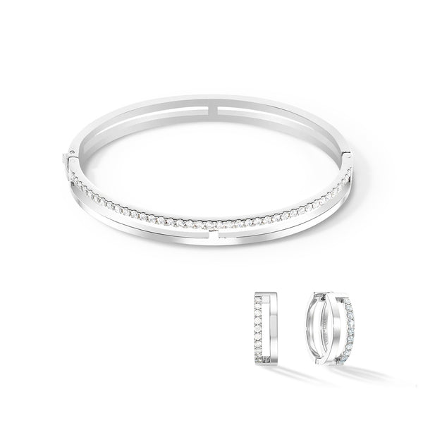 Coeur de Lion White-Silver Eternal Unity Bangle