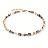 Coeur de Lion Gold-Brown GeoCube® Chunky Chain Necklace