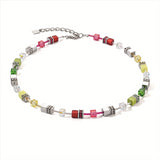 Coeur de Lion Red-Green Iconic GeoCube® Necklace