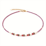 Coeur de Lion Gold-Red Sparkling Princess Necklace