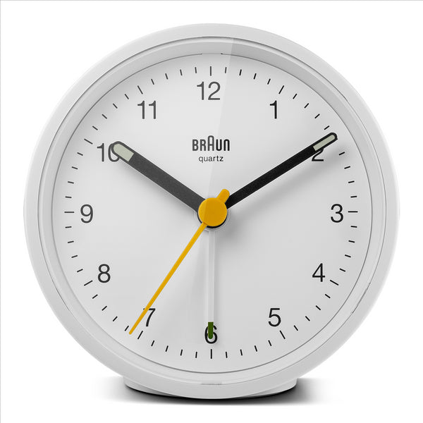BRAUN Classic White Travel Alarm Clock
