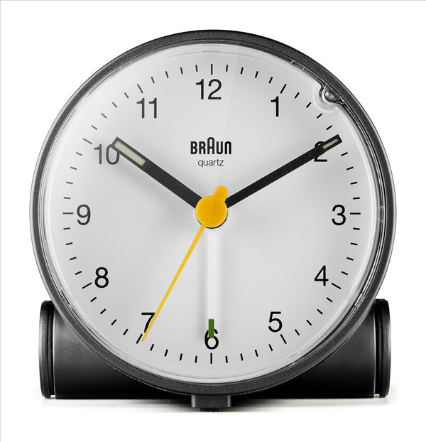 BRAUN Classic Analogue Black/White Alarm Clock