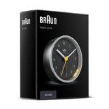 BRAUN Classic Black/Silver Travel Alarm Clock