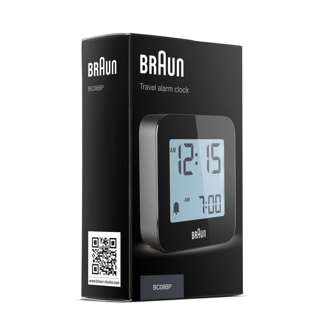 Braun Compact Travel Alarm Clock Black