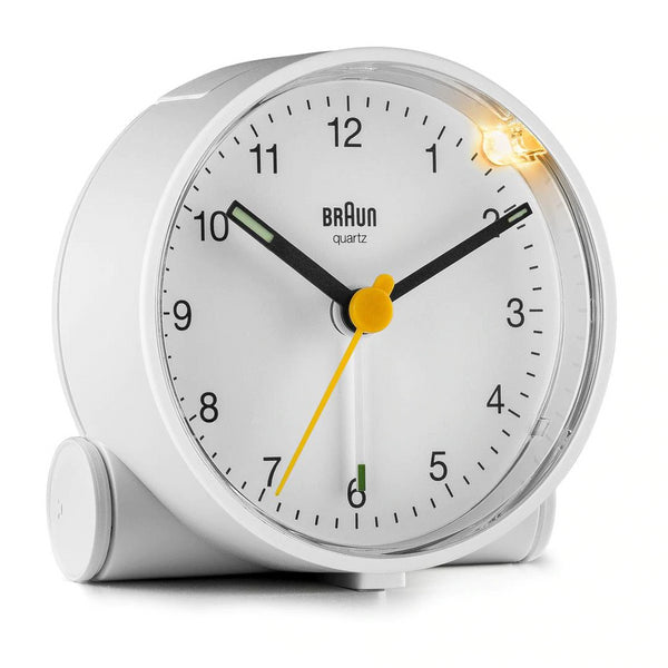 BRAUN White Classic Analogue Alarm Clock