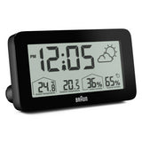 BRAUN Black Weather Station Alarm Clock
