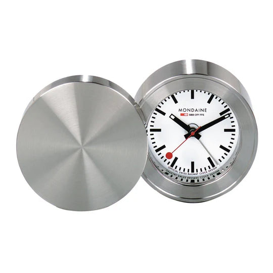 MONDAINE Official Swiss Railways Travel Alarm Clock