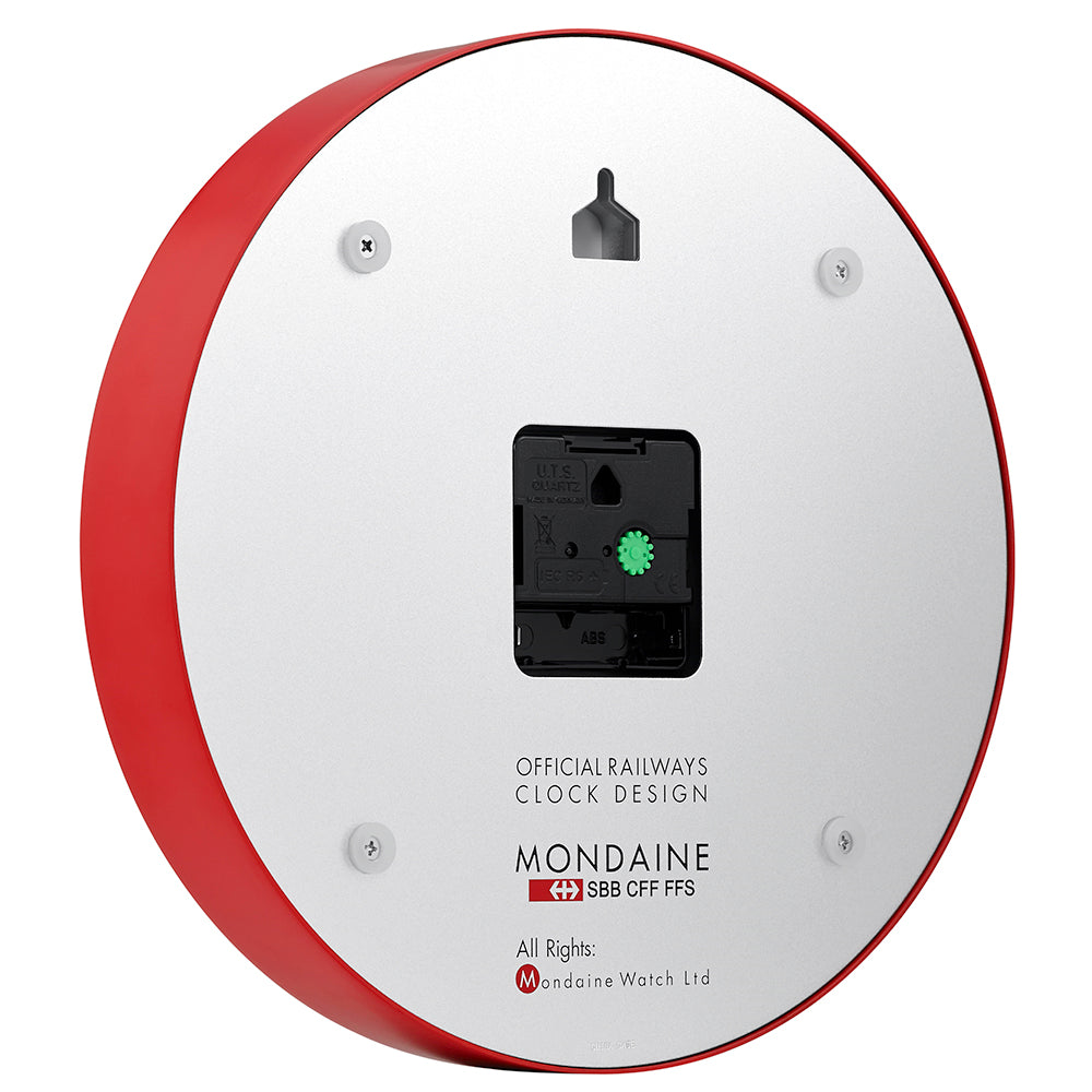 Mondaine Official Swiss Railway Red 25cm Wall Clock