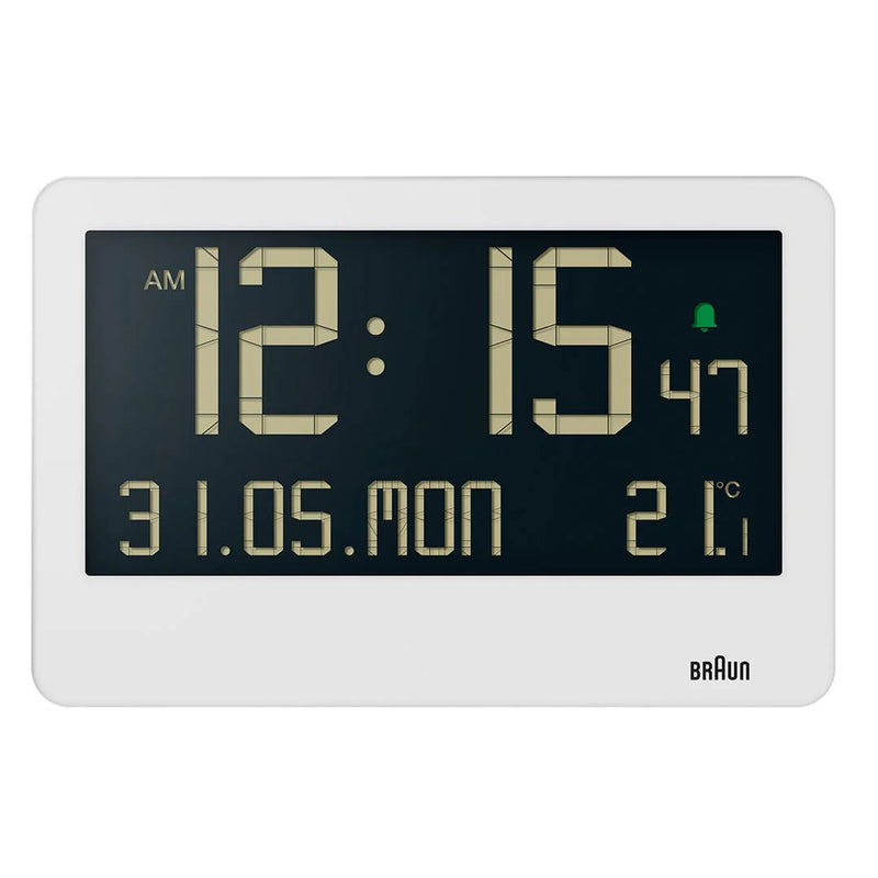 Braun Large White Digital Wall Clock