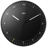 Braun Large Classic Black Wall Clock 30cm