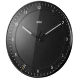 Braun Large Classic Black Wall Clock 30cm