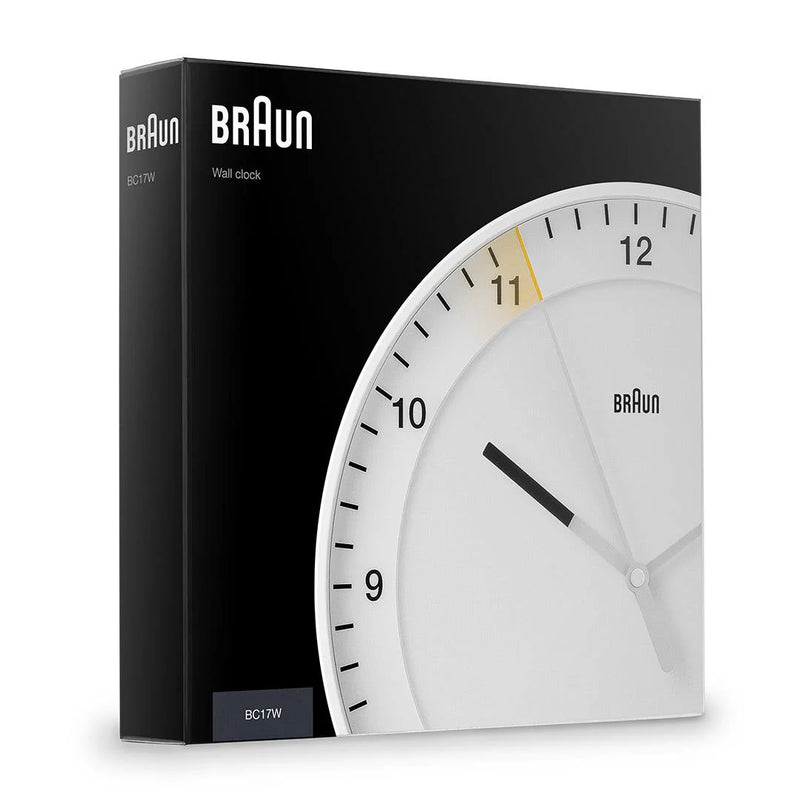 Braun Large Classic White Wall Clock 30cm