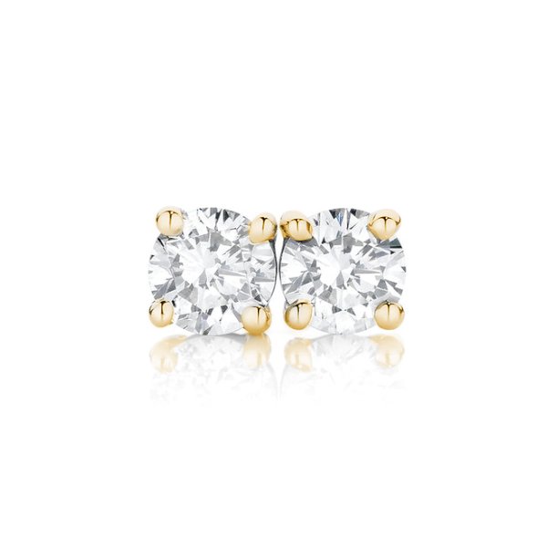 Claw-Set 0.40ct Lab Grown Diamond Solitaire Studs in 9ct Gold