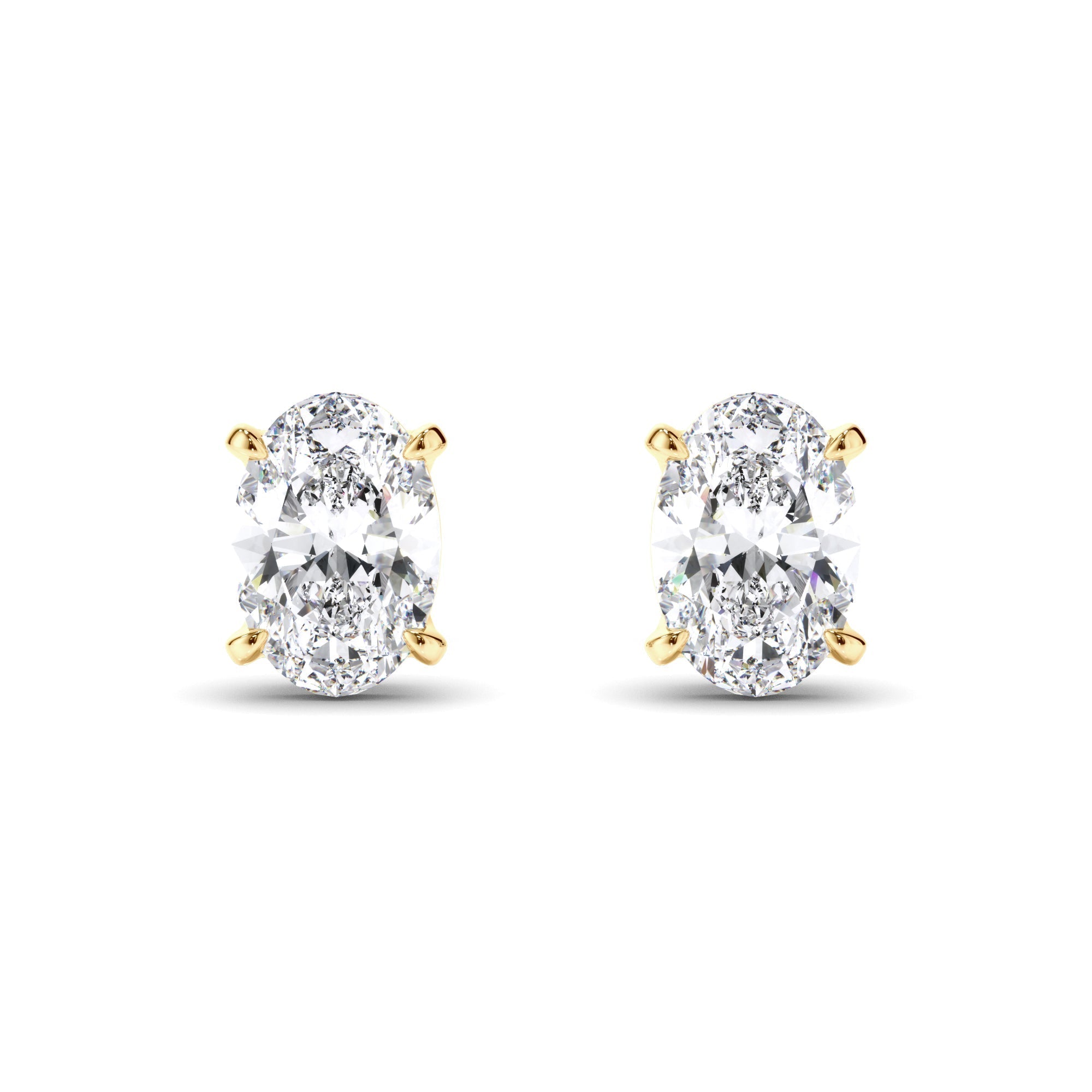 Oval Cut Diamond Stud Earrings