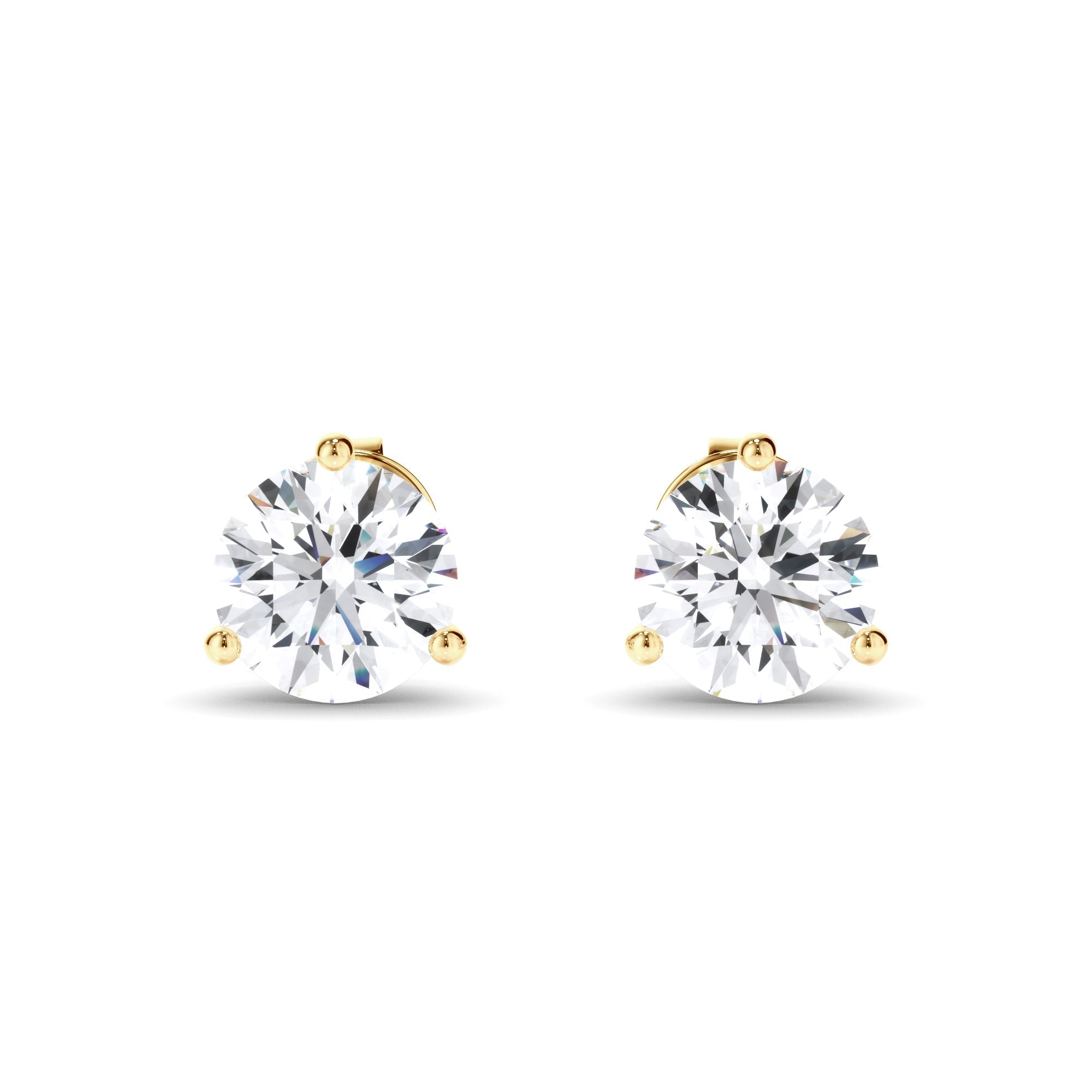 Round Brilliant Cut Diamond Stud Earrings