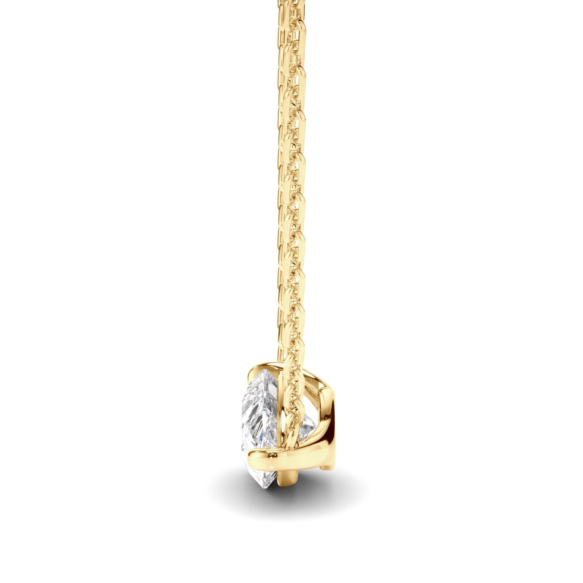 East West Pear Cut Diamond Necklet